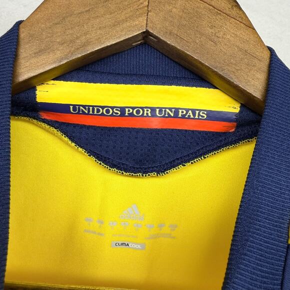 Columbia Soccer Jersey Men's Small Yellow Adidas 2013 Sewn Patch Logo Futbol - Picture 6 of 11